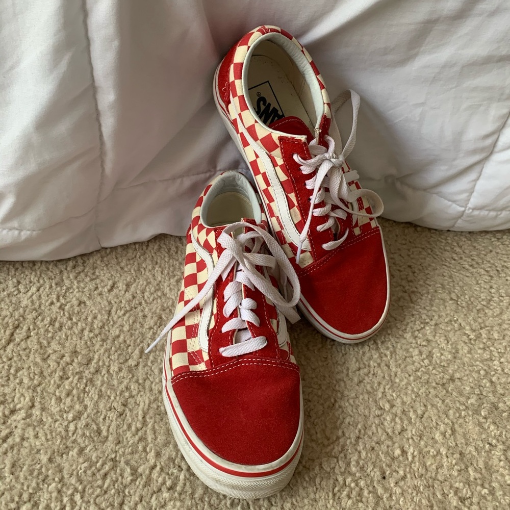 Red Checkered Vans